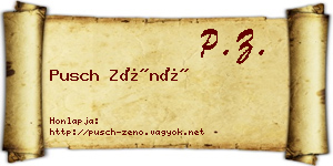 Pusch Zénó névjegykártya